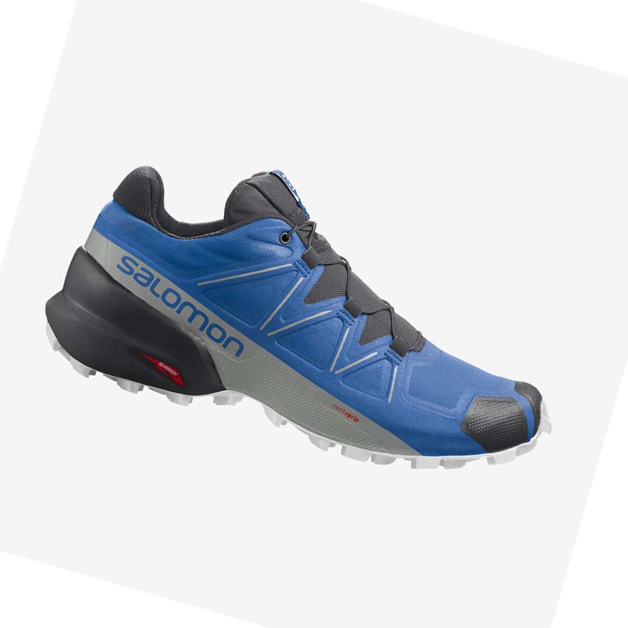 Salomon SPEEDCROSS 5 Erkek Patika Koşu Ayakkabısı Mavi Siyah | TR 3513QMA